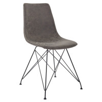 OSP Home Furnishings SB5662-P47 Trenton Chair in Charcoal Faux Leather